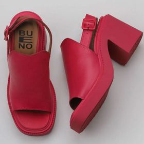 Bueno Shoes 01WY12700 Fuşya Deri Kadın Topuklu Sandalet