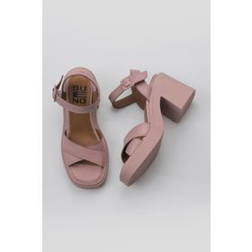 Bueno Shoes 01WY12704 Gül Kurusu Deri Kadın Topuklu Sandalet