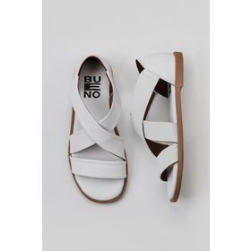 Bueno Shoes 01WY2002 Beyaz Deri Kadın Sandalet