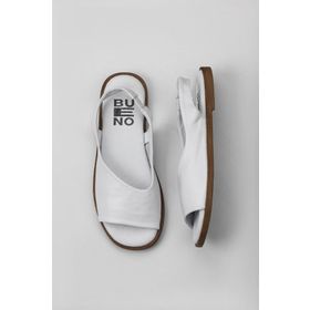 Bueno Shoes 01WY2005 Beyaz Deri Kadın Sandalet