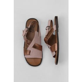 Bueno Shoes 01WY2012 Pudra Taba Deri Kadın Sandalet