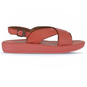Bueno Shoes 01WY2302 Mercan Deri Kadın Dolgu Topuklu Sandalet