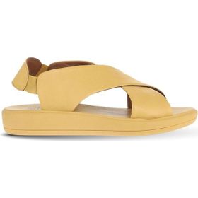 Bueno Shoes 01WY2303 Sarı Deri Kadın Düz Sandalet
