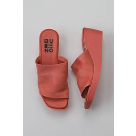 Bueno Shoes 01WY2404 Mercan Deri Kadın Dolgu Topuklu Terlik