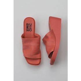 Bueno Shoes 01WY2404 Mercan Deri Kadın Dolgu Topuklu Terlik