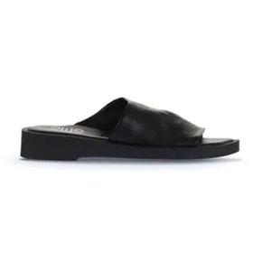 Bueno Shoes 01WY2902 Siyah Deri Düz Kadın Terlik