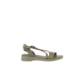 Bueno Shoes 01WY2915 Haki Deri Kadın Düz Sandalet