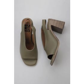 Bueno Shoes 01WY3706 Yeşil Deri Kadın Topuklu Sandalet
