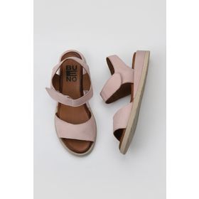 Bueno Shoes 01WY5100 Pudra Nubuk Kadın Düz Sandalet