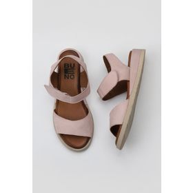 Bueno Shoes 01WY5100 Pudra Nubuk Kadın Düz Sandalet