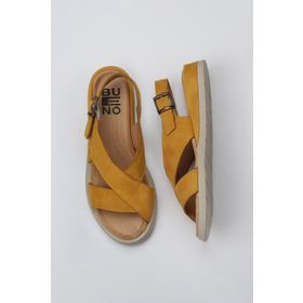 Bueno Shoes 01WY5102 Sarı Nubuk Kadın Düz Sandalet