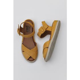 Bueno Shoes 01WY5104 Sarı Nubuk Kadın Düz Sandalet