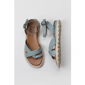 Bueno Shoes 01WY5407 Mavi Deri Kadın Sandalet