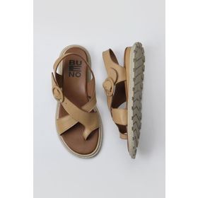 Bueno Shoes 01WY5408 Bej Deri Kadın Sandalet
