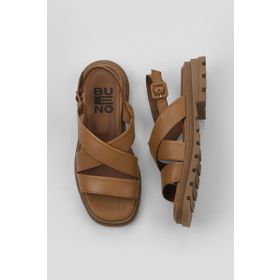 Bueno Shoes 01WY5501 Taba Deri Kadın Düz Sandalet
