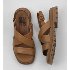 Bueno Shoes 01WY5501 Taba Deri Kadın Düz Sandalet