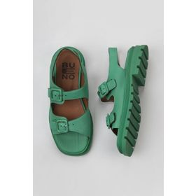 Bueno Shoes 01WY5505 Yeşil Koyu Deri Kadın Sandalet