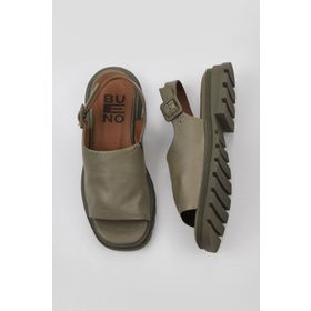 Bueno Shoes 01WY5506 Haki Deri Kadın Sandalet