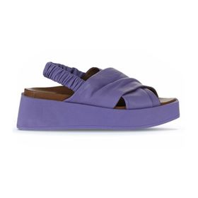 Bueno Shoes 01WY5901 Lila Deri Dolgu Topuklu Kadın Sandalet