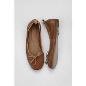 Bueno Shoes 01WY6004 Taba Süet Deri Kadın Düz Babet