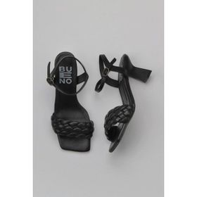Bueno Shoes 01WY6800 Siyah Deri Kadın Topuklu Sandalet