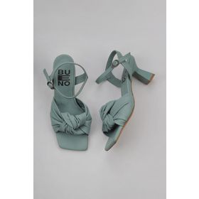 Bueno Shoes 01WY6801 Yeşil Açık Deri Kadın Sandalet