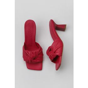 Bueno Shoes 01WY6803 Fuşya Deri Kadın Topuklu Terlik