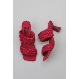 Bueno Shoes 01WY6804 Fuşya Deri Kadın Topuklu Terlik