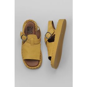 Bueno Shoes 01WY9103 Sarı Deri Kadın Düz Sandalet