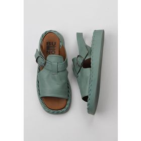 Bueno Shoes 01WY9103 Yeşil Açık Deri Kadın Düz Sandalet