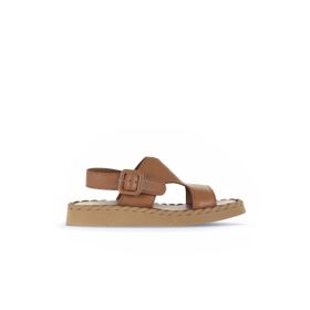 Bueno Shoes 01WY9104 Kahverengi Deri Kadın Düz Sandalet