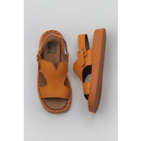 Bueno Shoes 01WY9104 Turuncu Deri Kadın Düz Sandalet