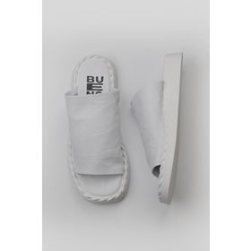 Bueno Shoes 01WY9109 Beyaz Deri Kadın Düz Terlik