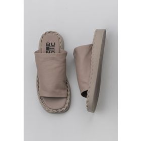 Bueno Shoes 01WY9109 Gri Deri Kadın Düz Terlik