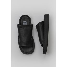 Bueno Shoes 01WY9109 Siyah Deri Kadın Düz Terlik