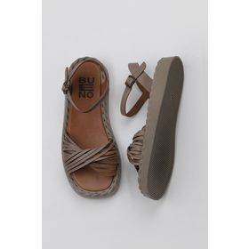 Bueno Shoes 01WY9110 Gri Deri Kadın Düz Sandalet