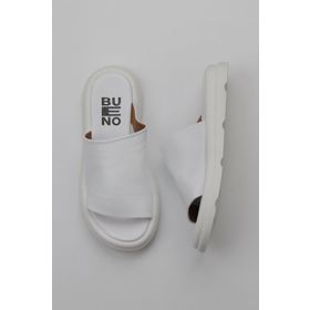 Bueno Shoes 01WY9400 Beyaz Deri Kadın Düz Terlik