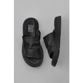 Bueno Shoes 01WY9400 Siyah Deri Kadın Düz Terlik
