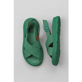 Bueno Shoes 01WY9403 Yeşil Koyu Deri Kadın Sandalet