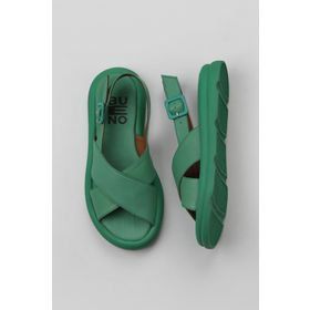 Bueno Shoes 01WY9403 Yeşil Koyu Deri Kadın Sandalet