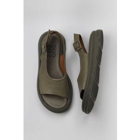 Bueno Shoes 01WY9404 Haki Deri Kadın Sandalet