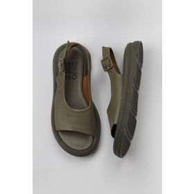Bueno Shoes 01WY9404 Haki Deri Kadın Sandalet
