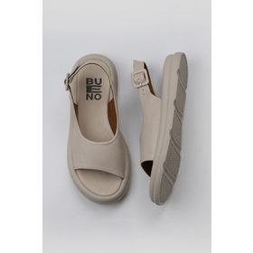 Bueno Shoes 01WY9404 Krem Deri Kadın Sandalet