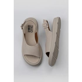 Bueno Shoes 01WY9404 Krem Deri Kadın Sandalet
