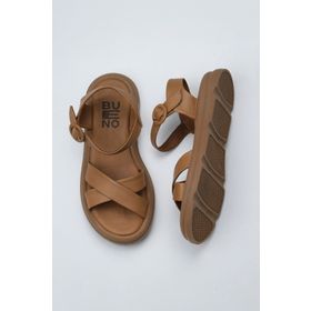 Bueno Shoes 01WY9409 Taba Taba Deri Kadın Sandalet