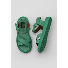 Bueno Shoes 01WY9409 Yeşil Koyu Deri Kadın Sandalet