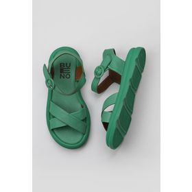 Bueno Shoes 01WY9409 Yeşil Koyu Deri Kadın Sandalet