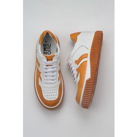Bueno Shoes 01WZ10400 Turuncu Beyaz Deri Kadın Spor Ayakkabı