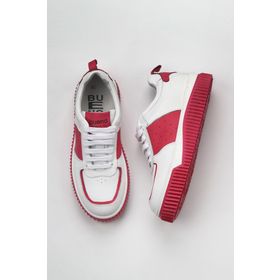 Bueno Shoes 01WZ10401 Beyaz Fuşya Deri Kadın Spor Ayakkabı