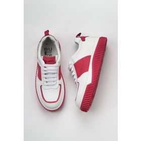 Bueno Shoes 01WZ10401 Beyaz Fuşya Deri Kadın Spor Ayakkabı